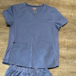 Ceil Blue Dickies Balance Scrub Top